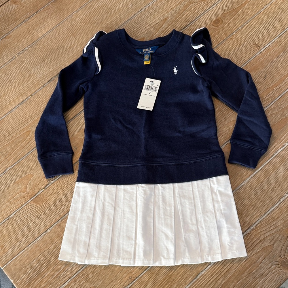 NWT Girls Polo by Ralph Lauren Navy Dress, size 6